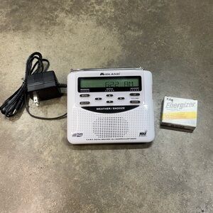 Midland WR-120EZ Weather Alert Radio + Adapter & AA Batteries